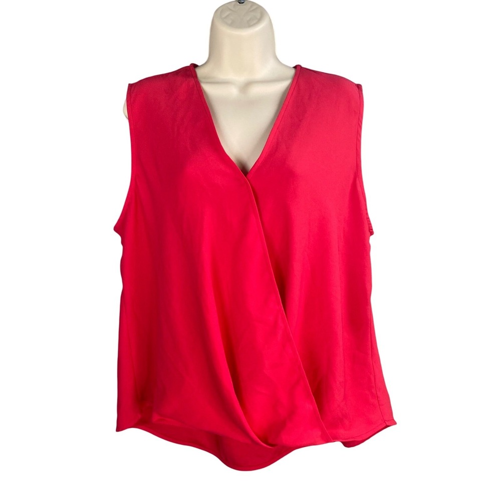 Rachel Zoe Surplice Blouse Womens‎ XL Minimalist Career Chic Layering Office